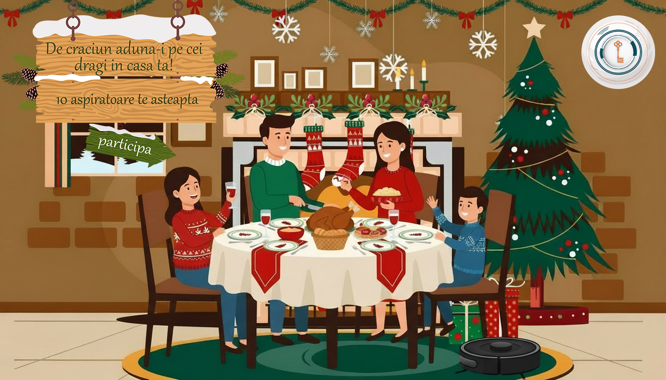 Campanie de Craciun - Castiga unul din cele 12 aspiratoare inteligente